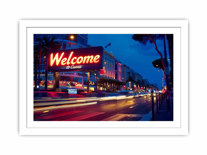 Welcome to Cannes Streched canvas