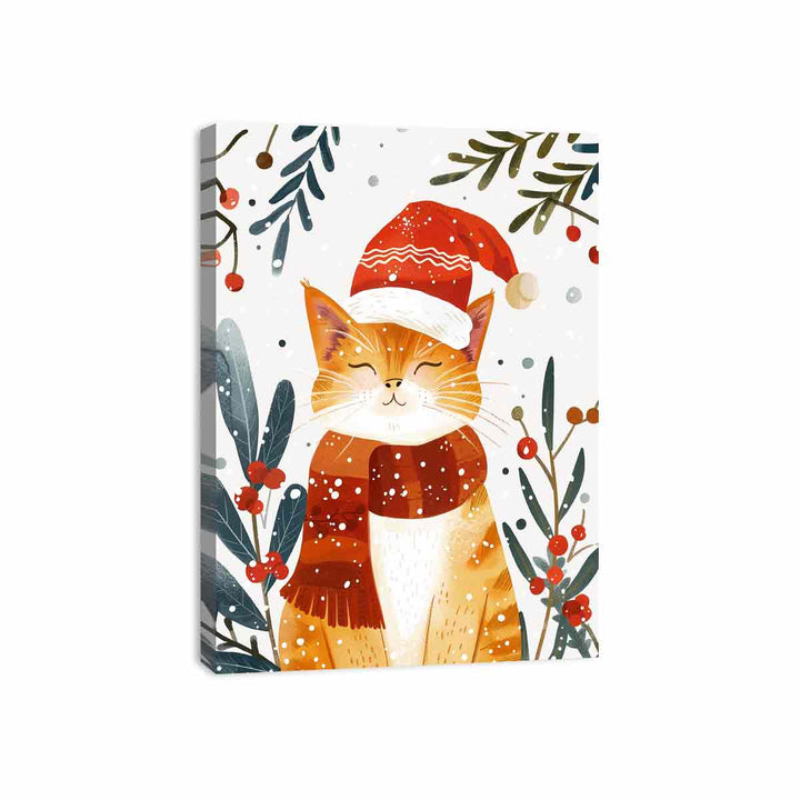 Festive Cat  Canvas Print