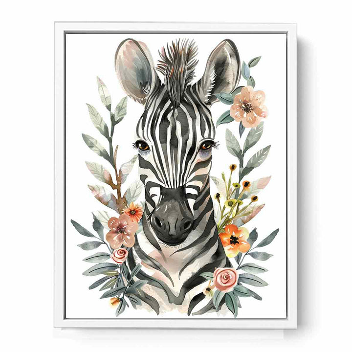 Cute Zebra Framed Print