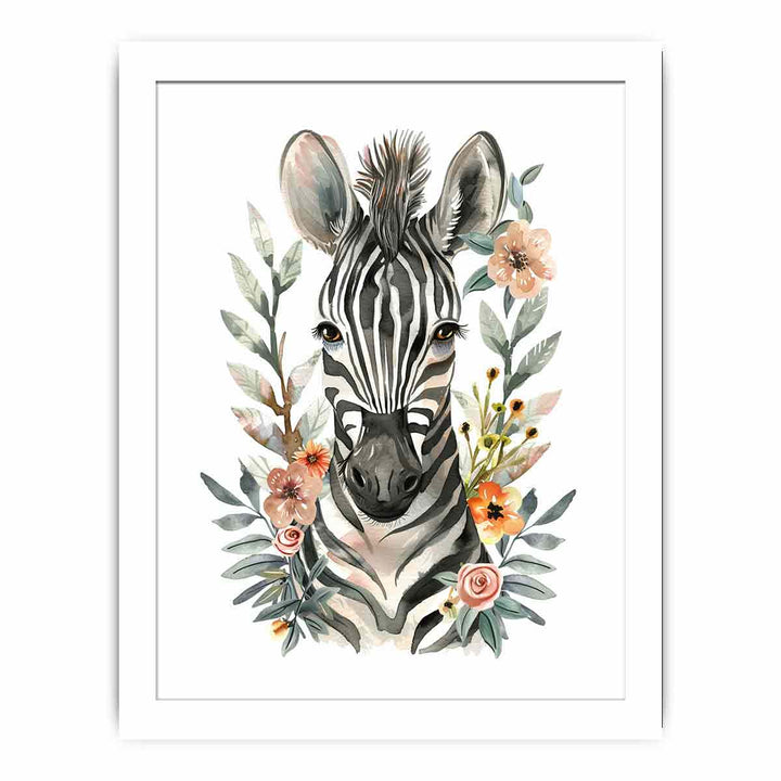 Cute Zebra Streched canvas