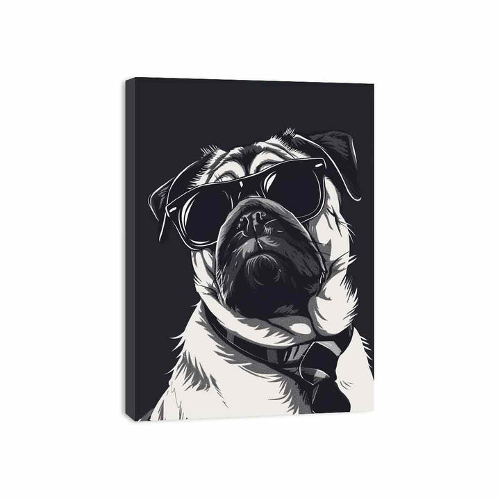 Smart Pug Canvas Print