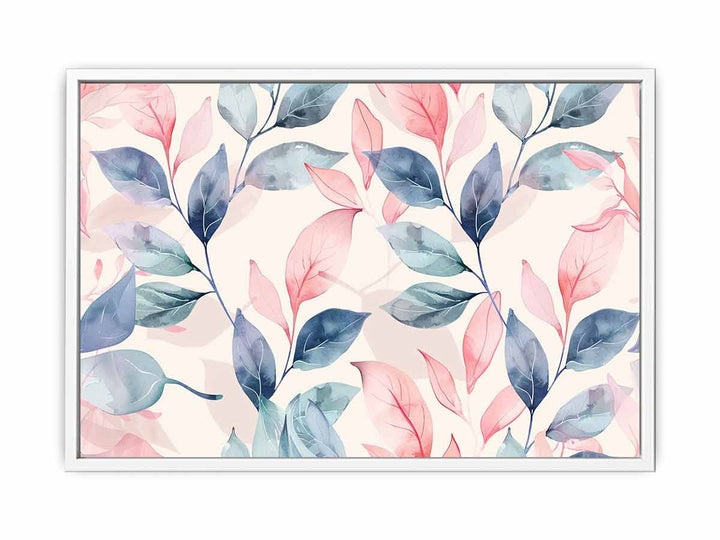 Pastel Leaves Framed Print