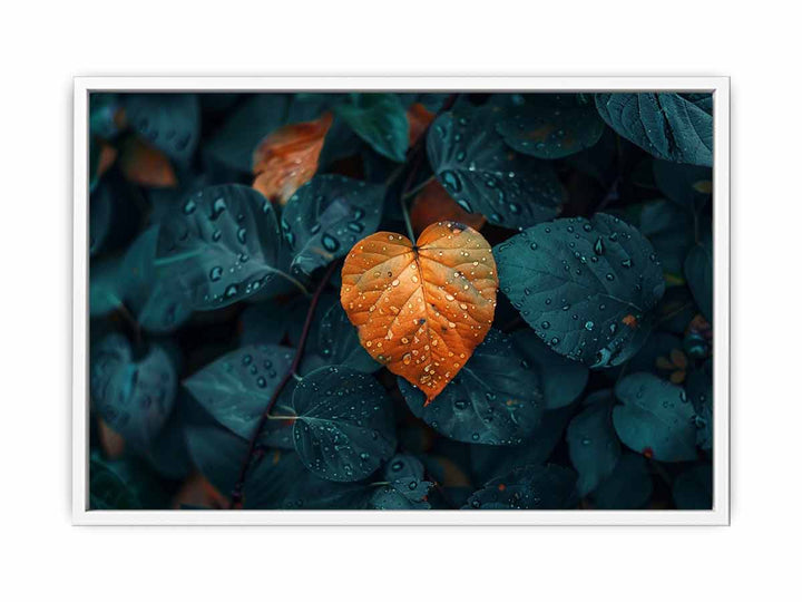 Love Leaf Framed Print