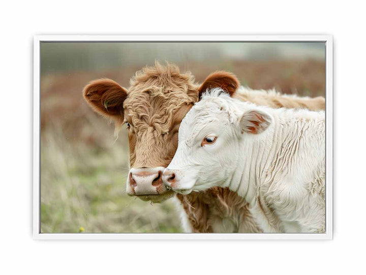 Cow Mother &  Child  Framed Print