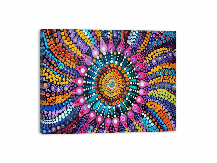 Rainbow  Dots Canvas Print