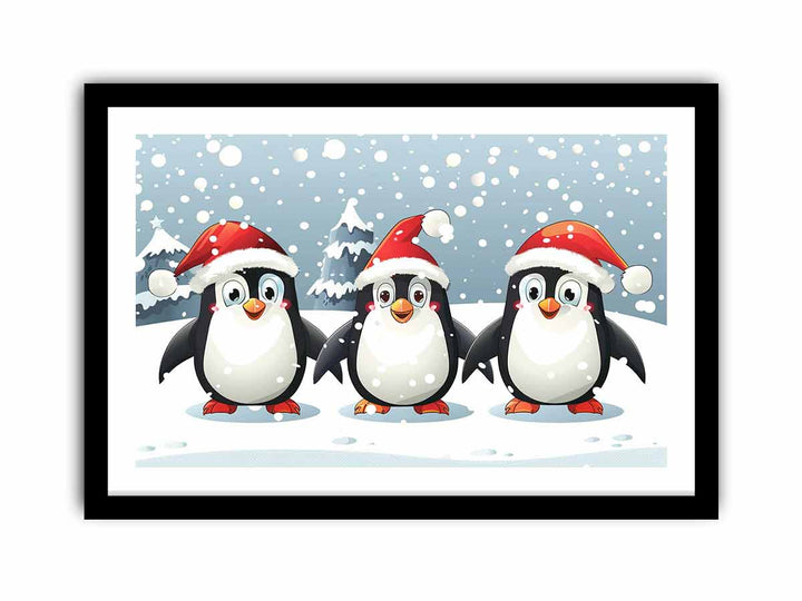 Three Penguins  Art Print
