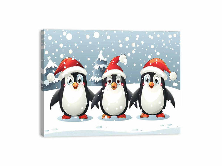 Three Penguins Canvas Print