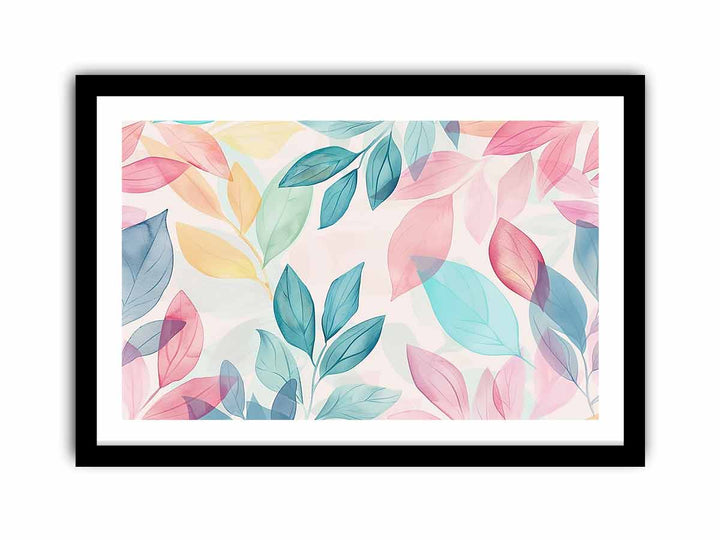 Pastel Leaves   Art Print