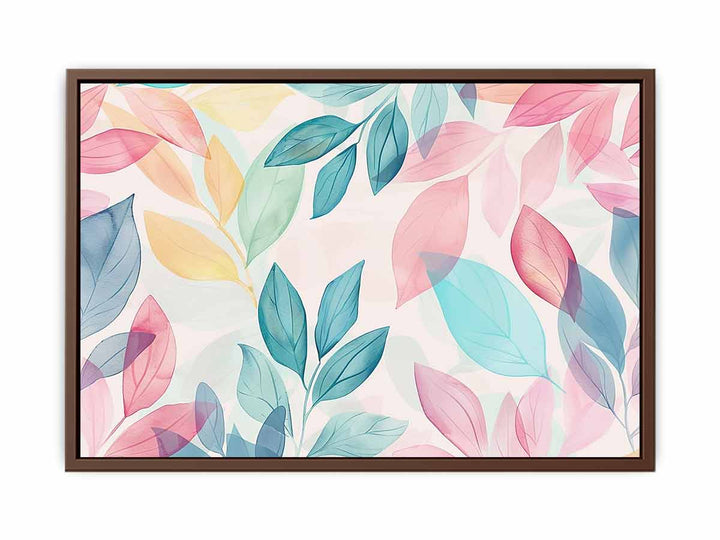 Pastel Leaves   Poster