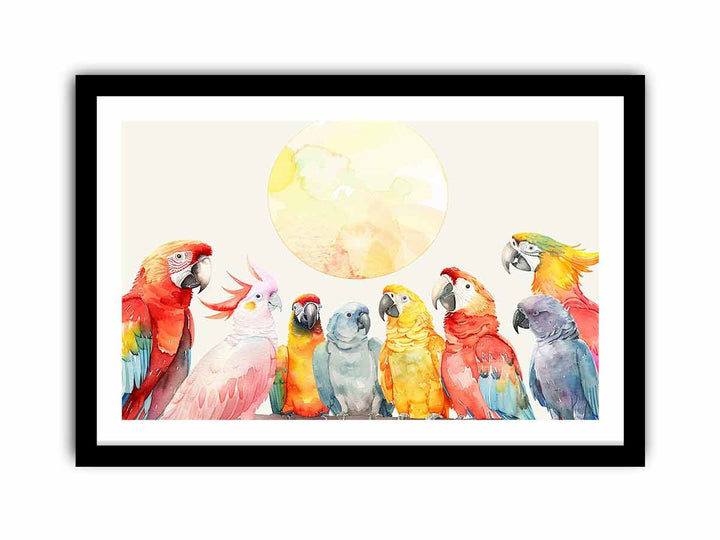 Parrot Meeting  Art Print