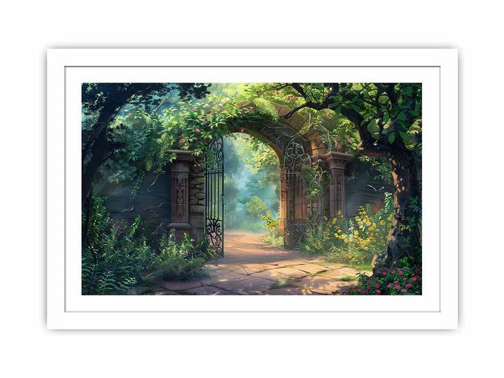 Garden Gate Streched canvas