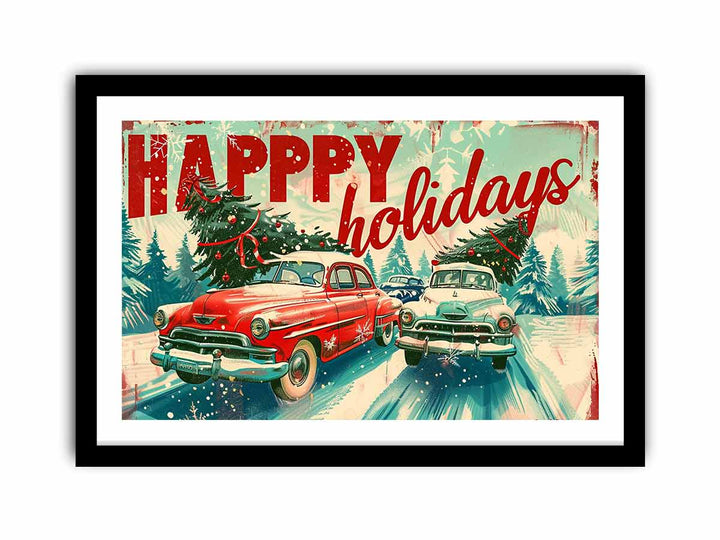 Happy Holidays Poster  Art Print