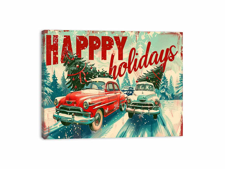 Happy Holidays Poster Canvas Print