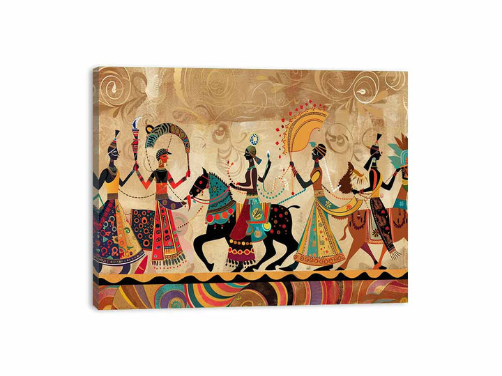 Indian  Wedding Parade Canvas Print