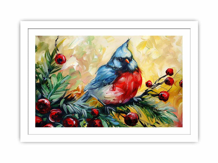 Festive Sparrow Streched canvas