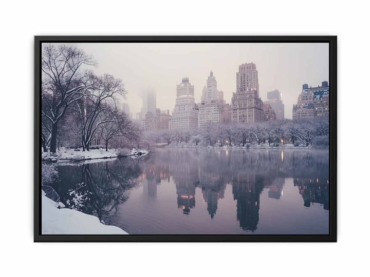 Central Park in Winter   Painting