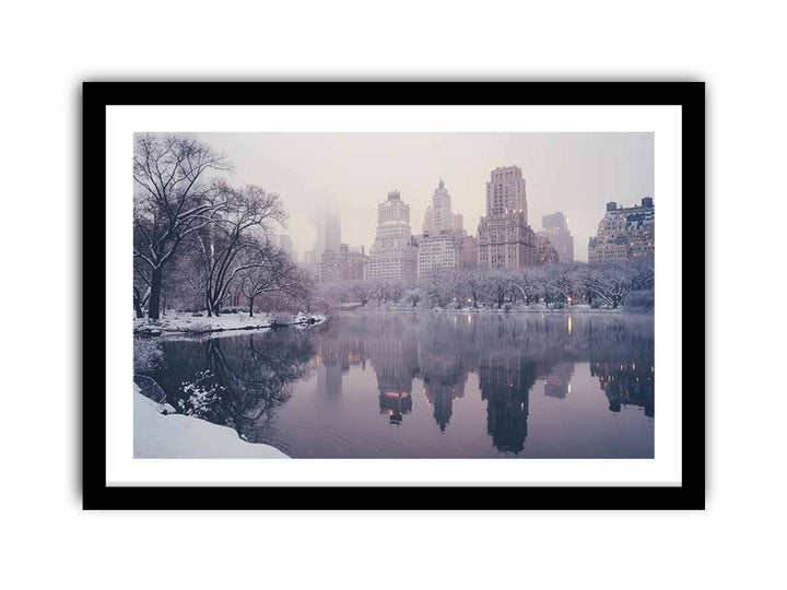 Central Park in Winter   Art Print