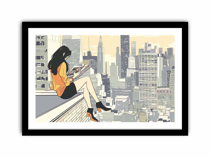 Roof Top Skyline  Art Print