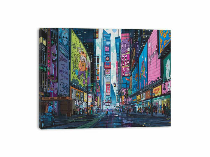 Retro Time Square  Canvas Print