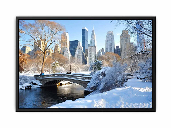 Central Park in Winter   Painting