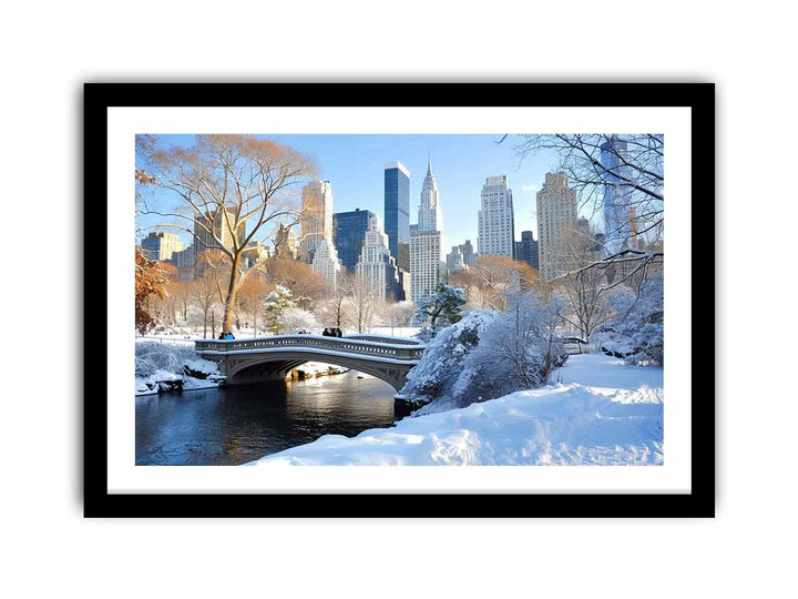 Central Park in Winter   Art Print