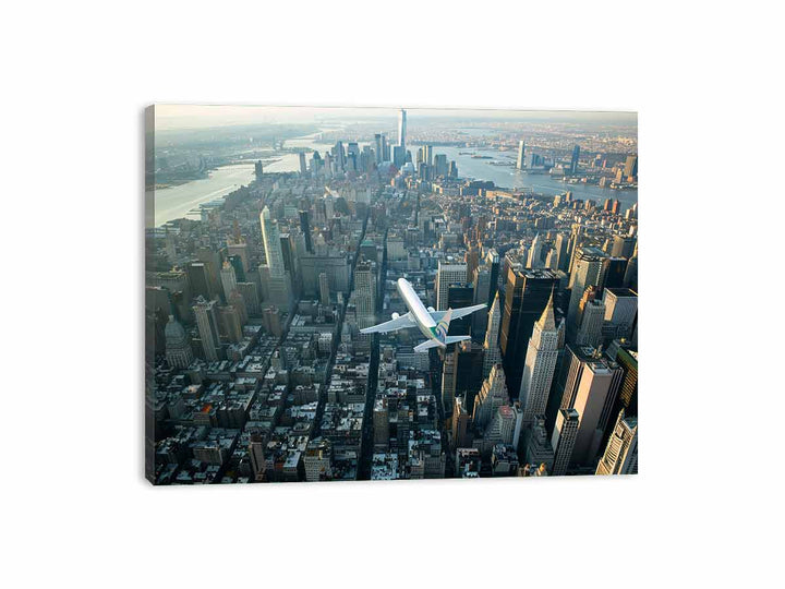 Flight  Over New York Canvas Print