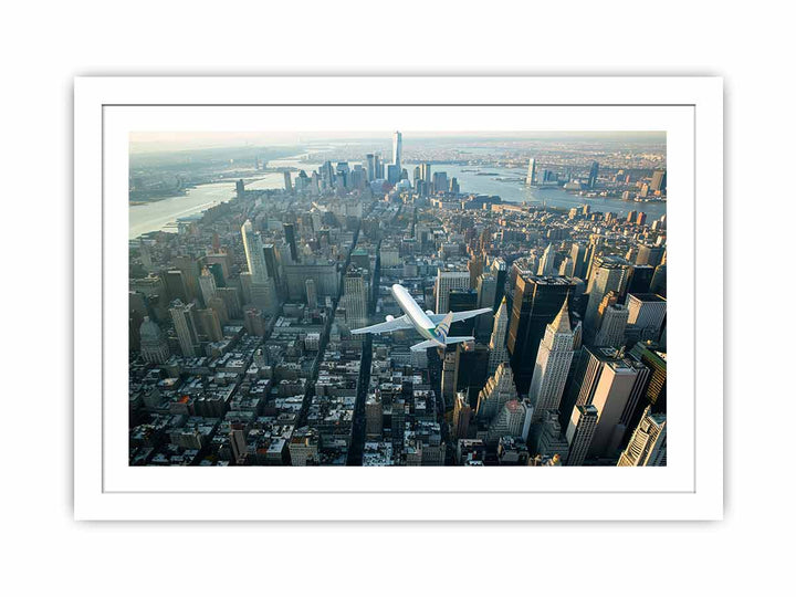 Flight  Over New York Streched canvas