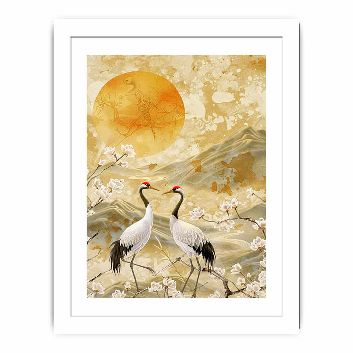 Cranes Streched canvas