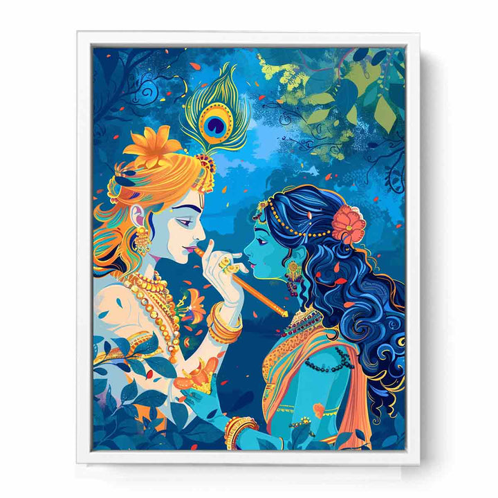 Radha & Krishna Framed Print