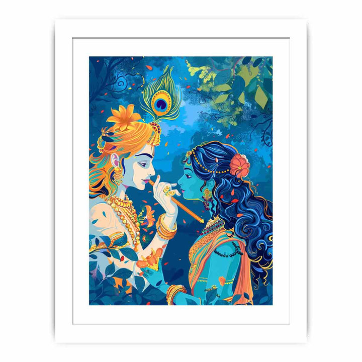 Radha & Krishna Streched canvas