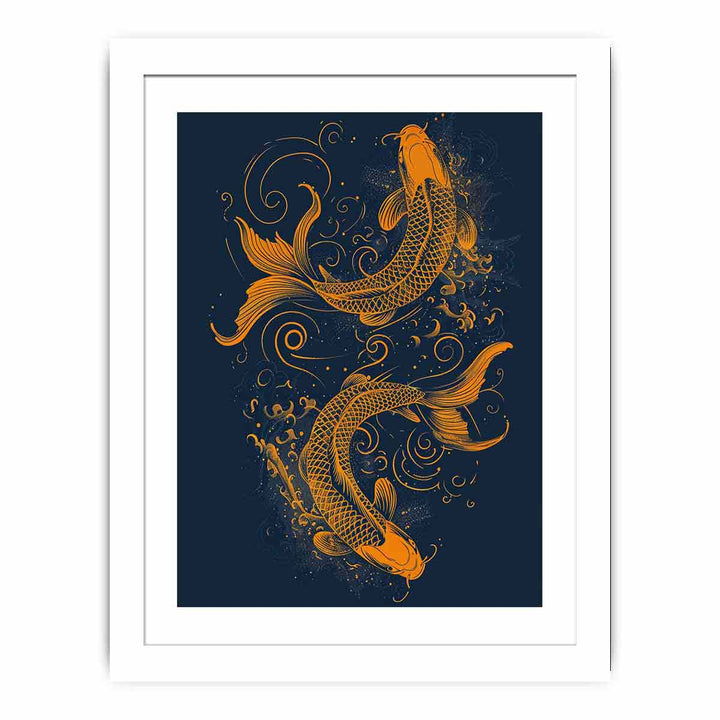 Lucky Koi Fish  Streched canvas