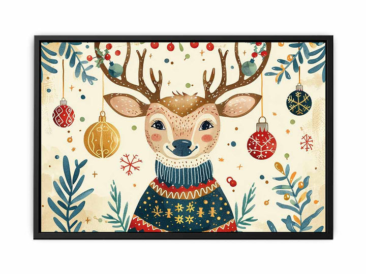 Festive  Deer   Painting