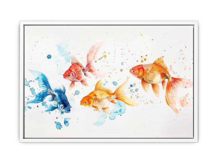 Gold Fish Watercolor  Painting