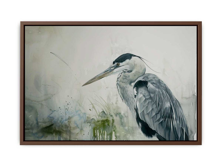 Heron Watercolor Painting