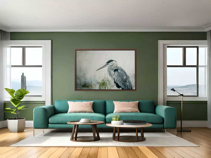 Heron Watercolor Painting Art Print