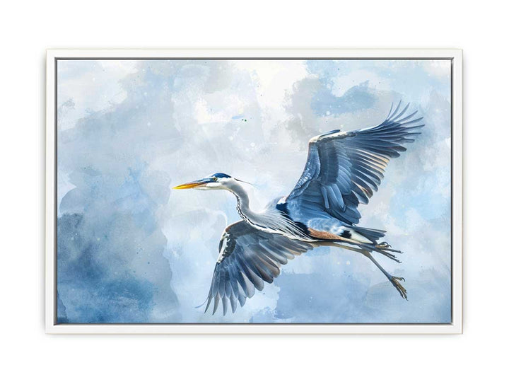 Watercolor Heron Painting