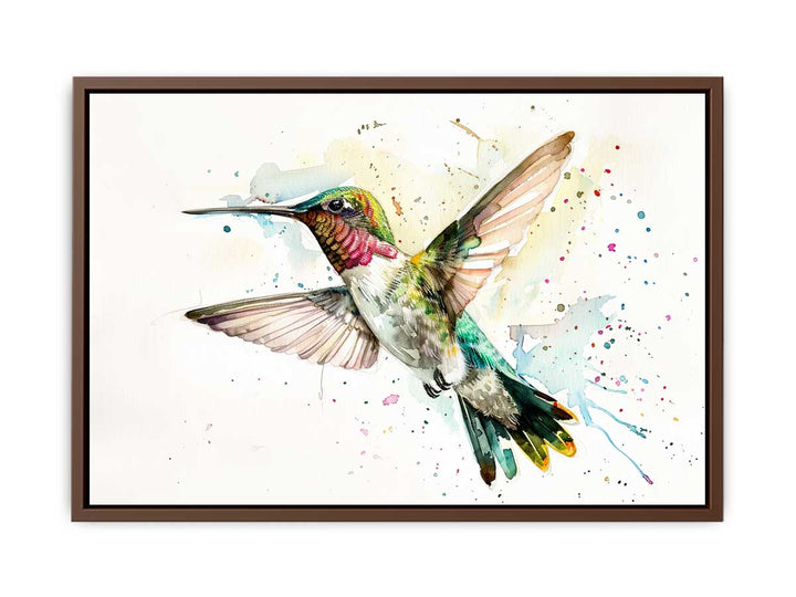 Hummingbird Watercolor Painting