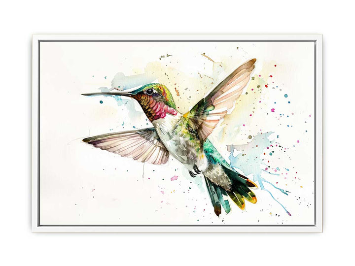 Hummingbird Watercolor Painting