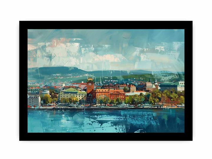 Olso City Painting  framed Print