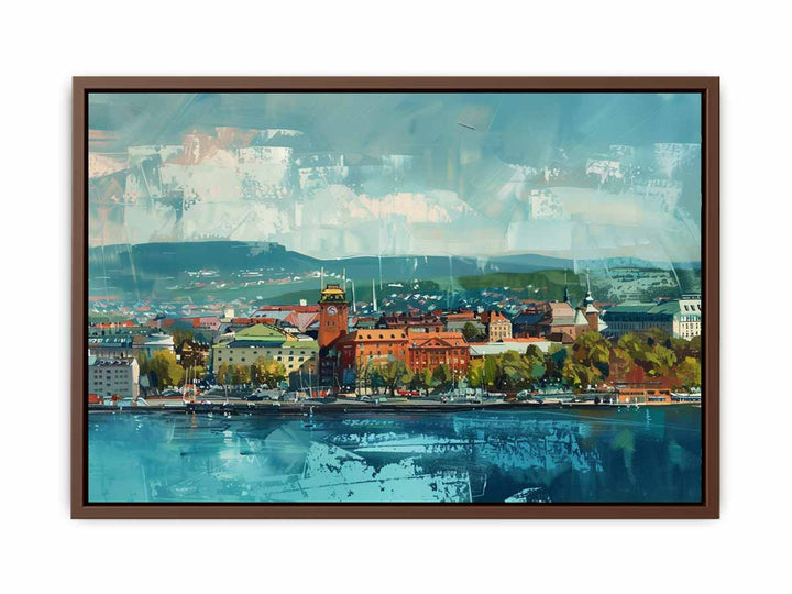 Olso City Painting  framed Print