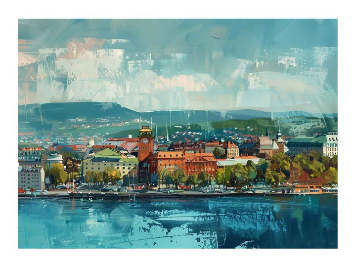 Olso City Painting  Art Print