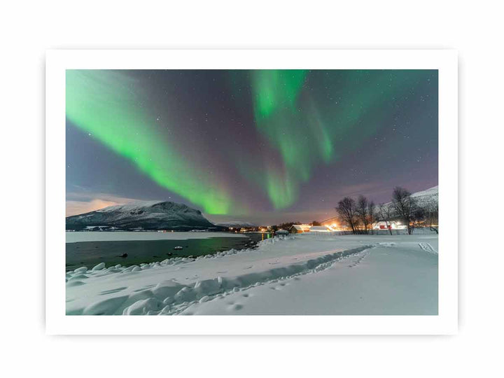 Northern Lights Painting  framed Print