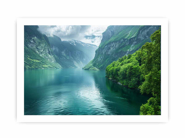 Fjord Landscape framed Print