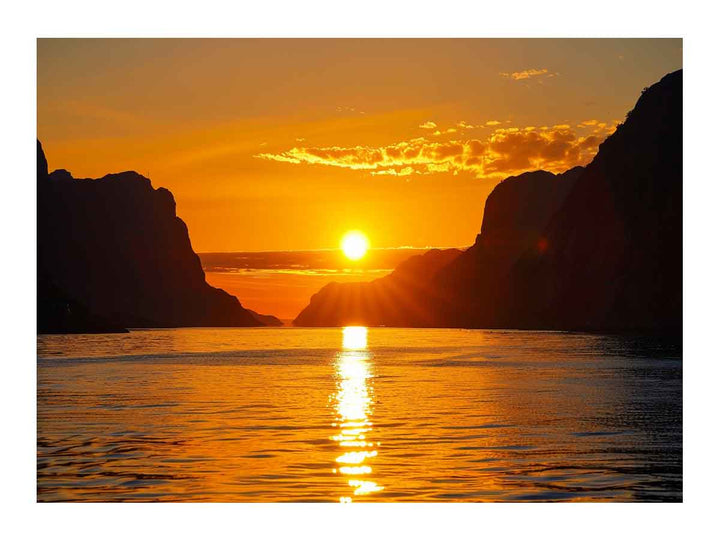 Midnight Sun in Norway Art Print