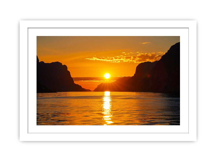 Midnight Sun in Norway framed Print