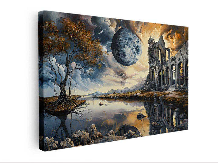 Evening  Moon canvas Print