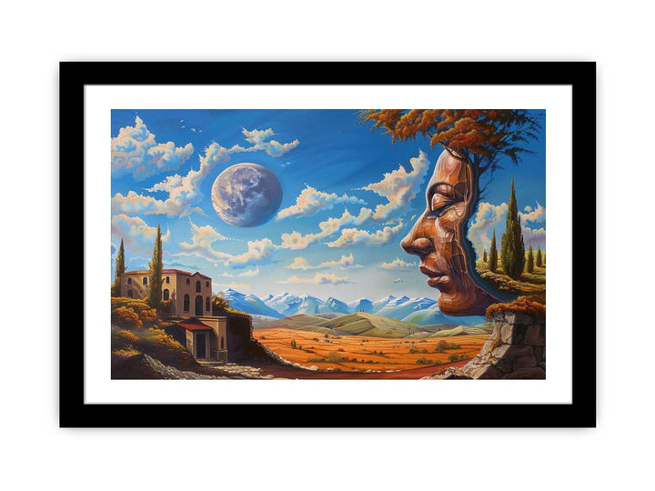 Day Moon  framed Print