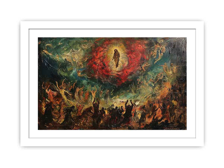 Christ In Hell Painting framed Print