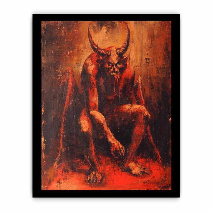 Devil Painting framed Print