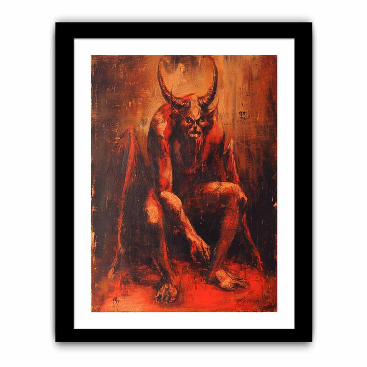 Devil Painting framed Print